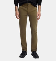 Pantalon chino slim coton stretch satiné BOSS
