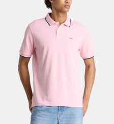 Polo droit Delorean logo nœud en coton piqué Eden Park