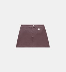 Mini jupe en vinyle signature Courrèges