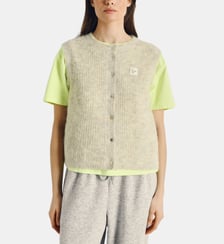 Gilet droit sans manches en maille American Vintage
