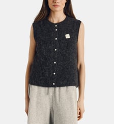Gilet droit sans manches en maille American Vintage