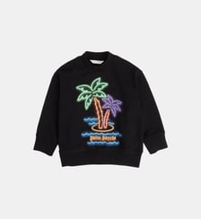Sweat droit siglé à imprimé néon en coton Palm Angels