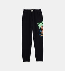 Pantalon de jogging à motif palmier néon en jersey de coton Palm Angels