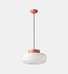 Suspension Orange et blanc Ferroluce