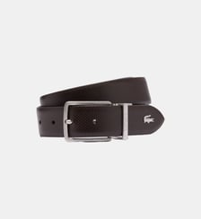 Ceinture moyenne réversible Elegance en cuir enduit perforé Lacoste