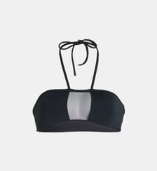 Haut de maillot de bain bandeau siglé en résille et nylon Calvin Klein