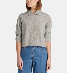 Chemise droite Notteri en chambray de coton et lin Sessùn