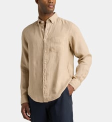 Chemise droite signature en lin Gant