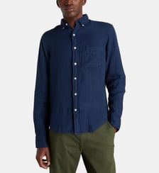 Chemise droite signature en lin Gant