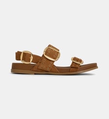Sandales plates Hassa en cuir velours Cosmoparis