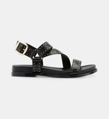 Sandales plates Hinou effet croco Cosmoparis