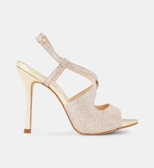 Sandales à talons Oleane effet pailleté Cosmoparis