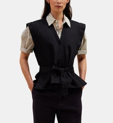 Top façon chasuble denim en coton Lemaire