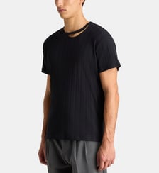 T-shirt ajusté à découpe signature en coton texturé stretch LGN LOUIS GABRIEL NOUCHI