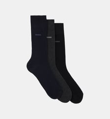 Lot de 3 paires de chaussettes en coton stretch BOSS