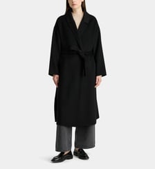 Manteau long Blois ceinturé en laine mélangée Galeries Lafayette