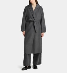 Manteau long Blois ceinturé en laine mélangée Galeries Lafayette
