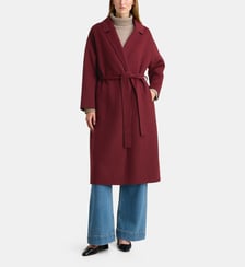 Manteau peignoir long Blois ceinturé en laine mélangée Galeries Lafayette