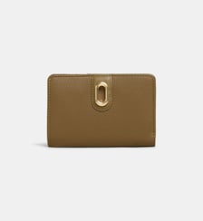 Portefeuille compact Selena en cuir grainé Galeries Lafayette