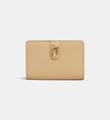Portefeuille compact Selena en cuir grainé Galeries Lafayette
