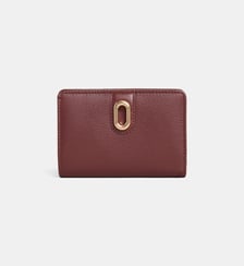 Portefeuille compact Selena en cuir grainé Galeries Lafayette