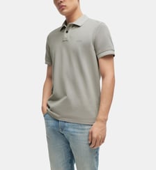 Polo droit en piqué de coton signature BOSS