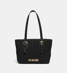 Sac cabas gaufré grande signature Love Moschino