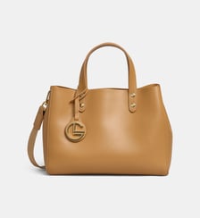 Sac cabas Elsa et sa pochette amovible effet lisse souple Galeries Lafayette