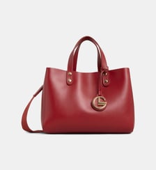 Sac cabas Elsa et sa pochette amovible effet lisse souple Galeries Lafayette