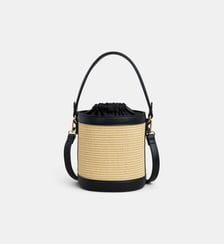 Sac seau Flavie effet lisse ou paille  Galeries Lafayette
