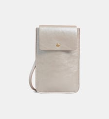 Sac pochette porte téléphone enduit lisse Galeries Lafayette