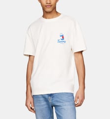 T-shirt droit signature Tommy Hilfiger