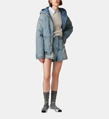 Short droit en coton denim Miu Miu