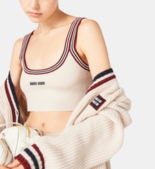 Débardeur crop en cachemire Miu Miu