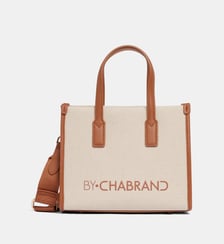 Sac cabas bicolore ou uni toile et enduit By Chabrand