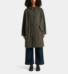 Parka oversize longue Kourage à capuche coton bio mélangé Jodhpur