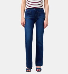 Jean flare coton stretch taille haute Wrangler