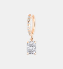 Boucle d'oreille en or rose et diamants  Ginette Ny