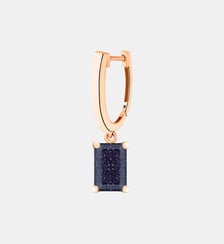 Boucle d'oreille en or rose et pierre de sable Ginette Ny