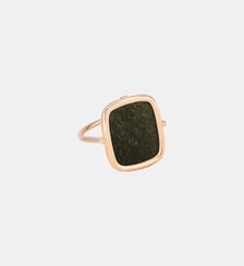 Bague en or rose et obsidienne dorée Ginette Ny