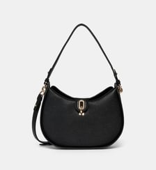Sac à main demi lune Solène cuir grainé Galeries Lafayette