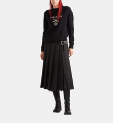 Pull droit en laine et cachemire Prada