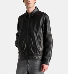 Blouson droit Neather en cuir Galeries Lafayette