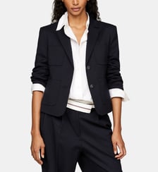 Blazer court droit laine mélangée Tommy Hilfiger
