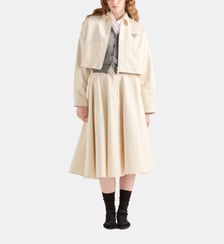 Blouson chino court droit signature Prada