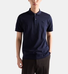 Polo droit de coton piqué Prada