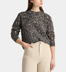 Pull droit Rivage léopard Galeries Lafayette