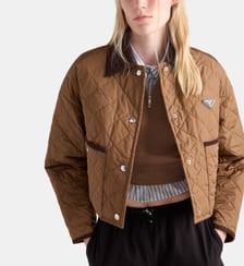 Veste droite matelassée en Re-Nylon Prada