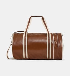 Sac de sport Barrel bicolore enduit logo Fred Perry