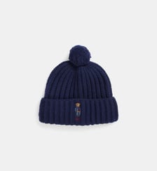 Bonnet maille côtelée signature Polo Ralph Lauren
